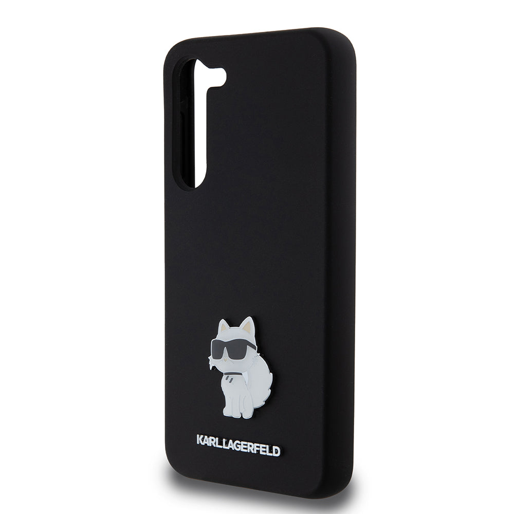 Etui na Samsung Galaxy S23+ S916, Karl Lagerfeld, Silicone Choupette Metal, Czarne