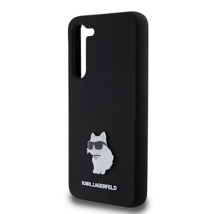 Etui na Samsung Galaxy S23+ S916, Karl Lagerfeld, Silicone Choupette Metal, Czarne