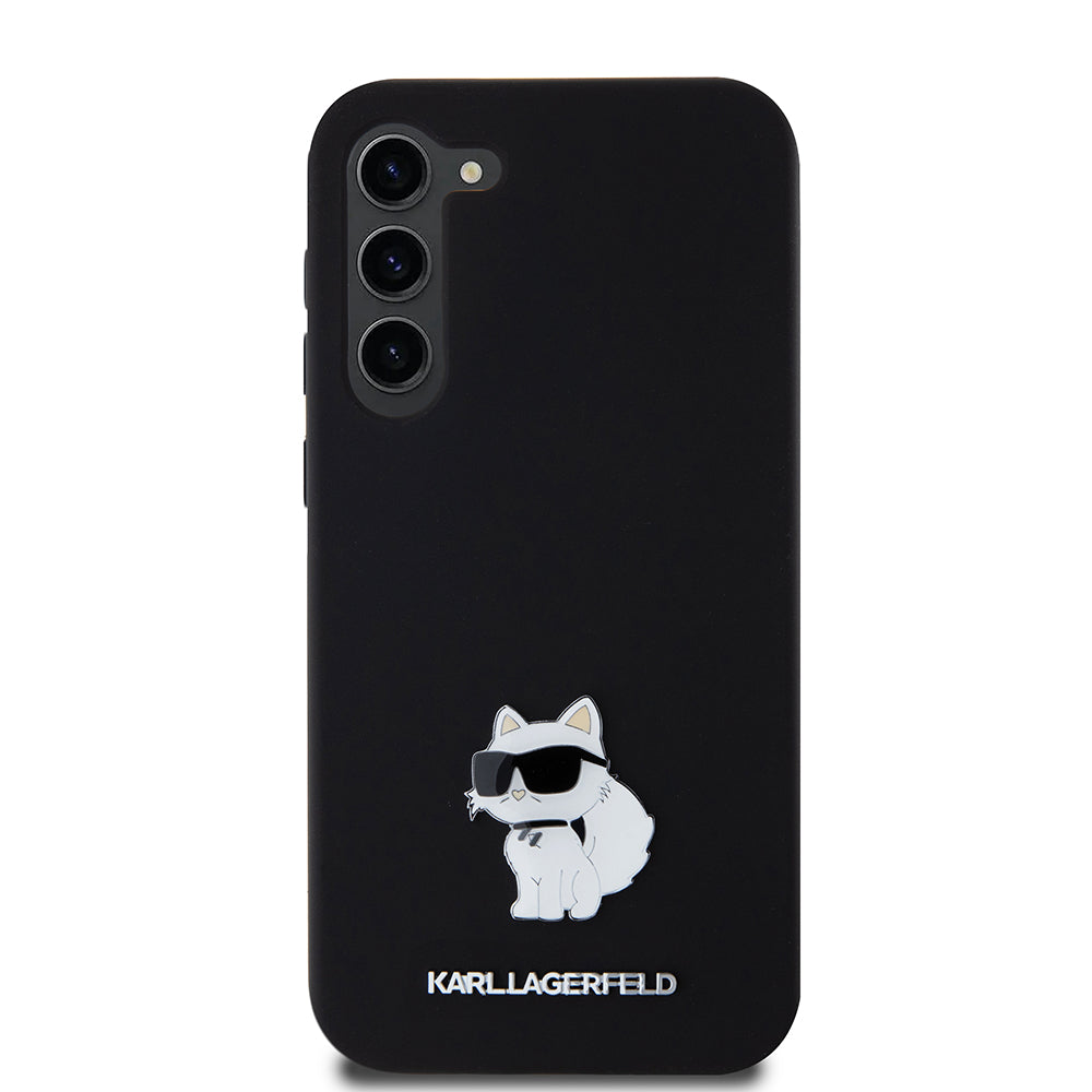 Etui na Samsung Galaxy S23+ S916, Karl Lagerfeld, Silicone Choupette Metal, Czarne