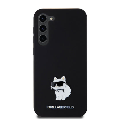 Etui na Samsung Galaxy S23+ S916, Karl Lagerfeld, Silicone Choupette Metal, Czarne