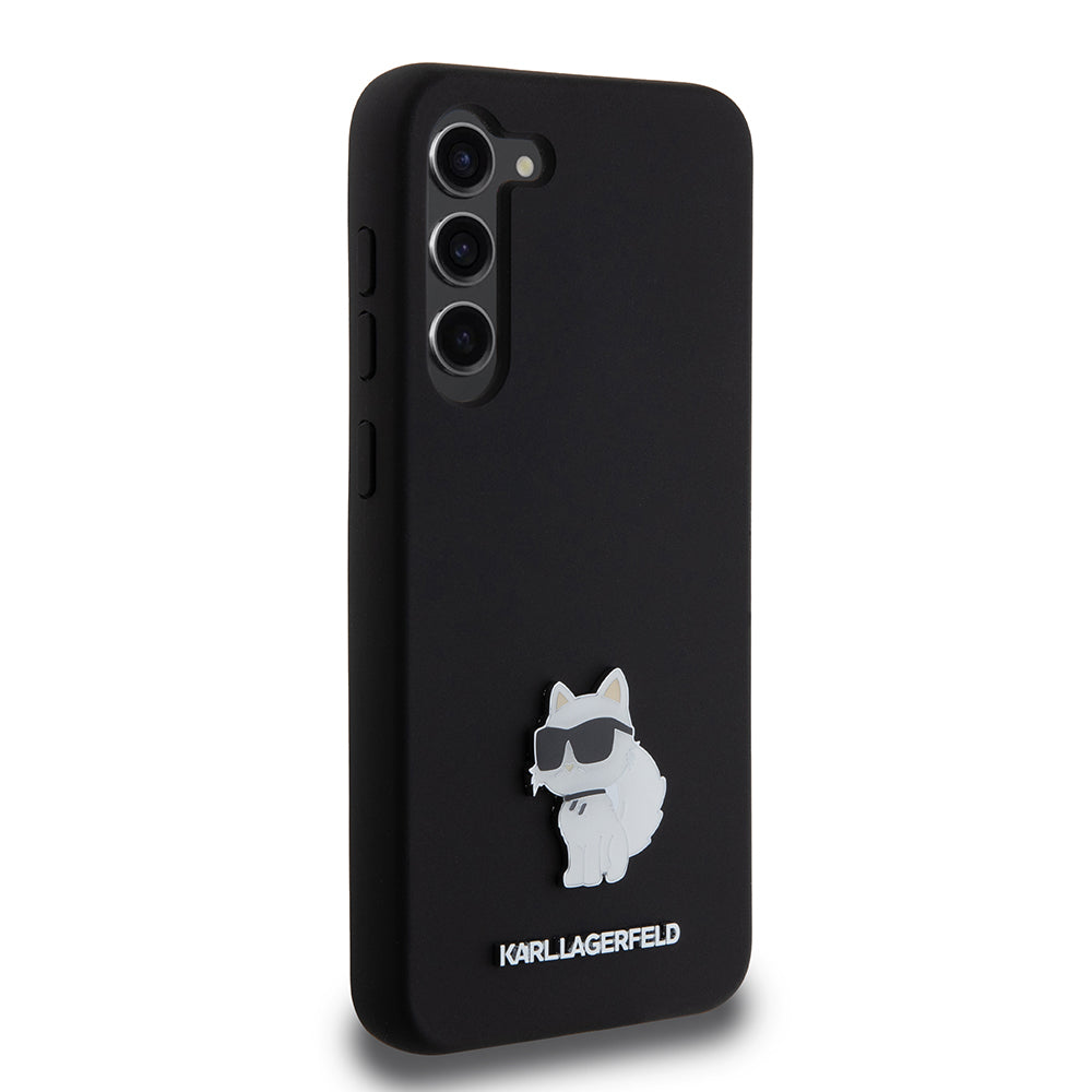 Etui na Samsung Galaxy S23+ S916, Karl Lagerfeld, Silicone Choupette Metal, Czarne