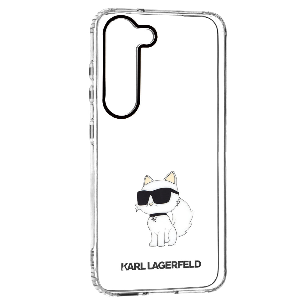 Etui na Samsung Galaxy S23 S911, Karl Lagerfeld, Ikonik Choupette, Przezroczyste