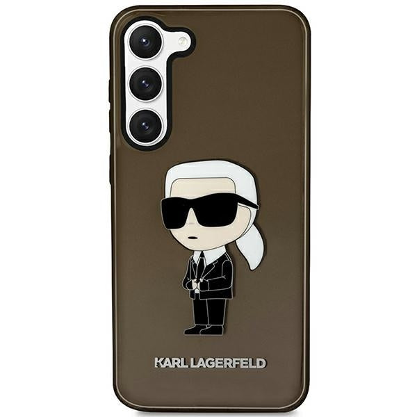 Etui na Samsung Galaxy S23 S911, Karl Lagerfeld, Ikonik Karl, Czarne