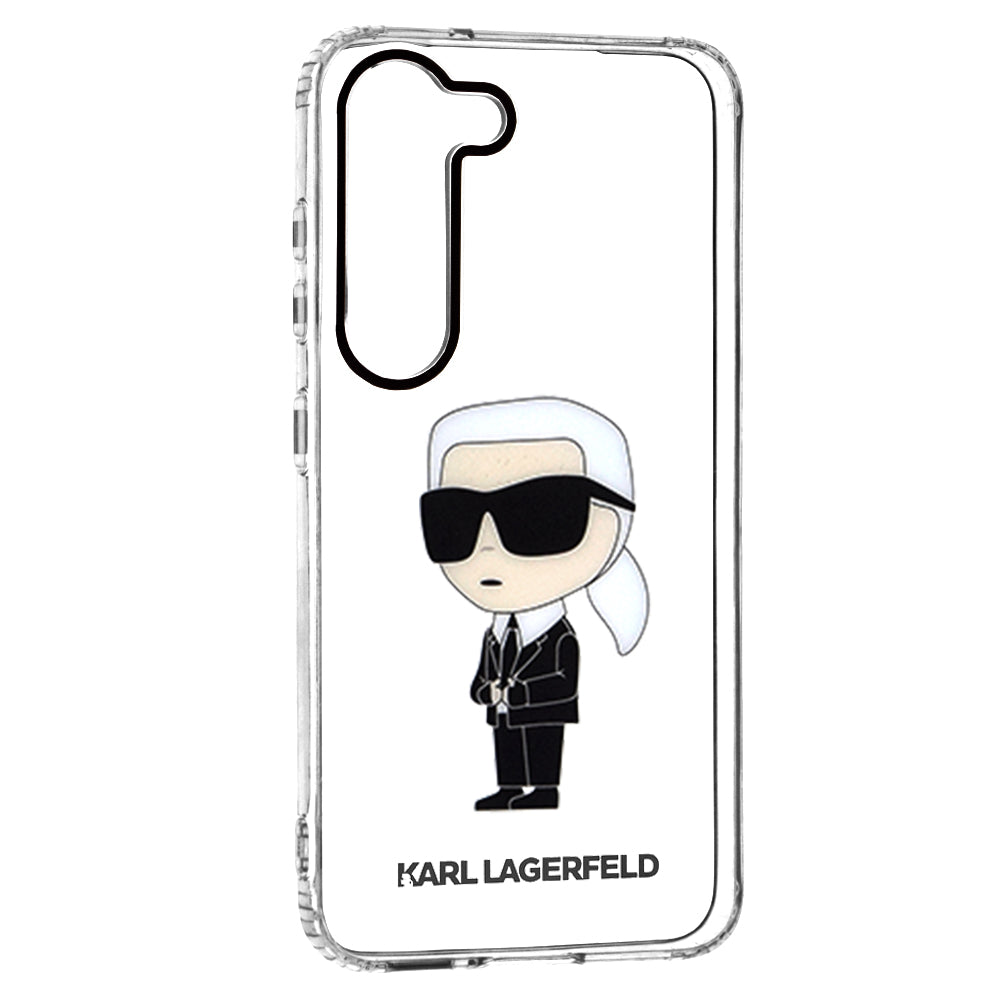 Etui na Samsung Galaxy S23 S911, Karl Lagerfeld, Ikonik Karl, Przezroczyste
