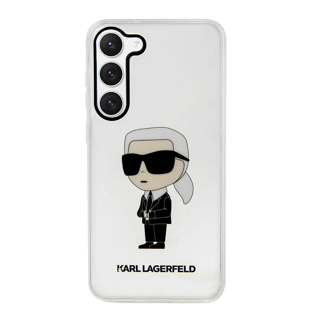 Etui na Samsung Galaxy S23 S911, Karl Lagerfeld, Ikonik Karl, Przezroczyste