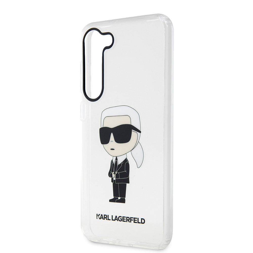 Etui na Samsung Galaxy S23 S911, Karl Lagerfeld, Ikonik Karl, Przezroczyste