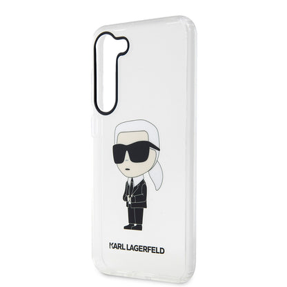 Etui na Samsung Galaxy S23 S911, Karl Lagerfeld, Ikonik Karl, Przezroczyste