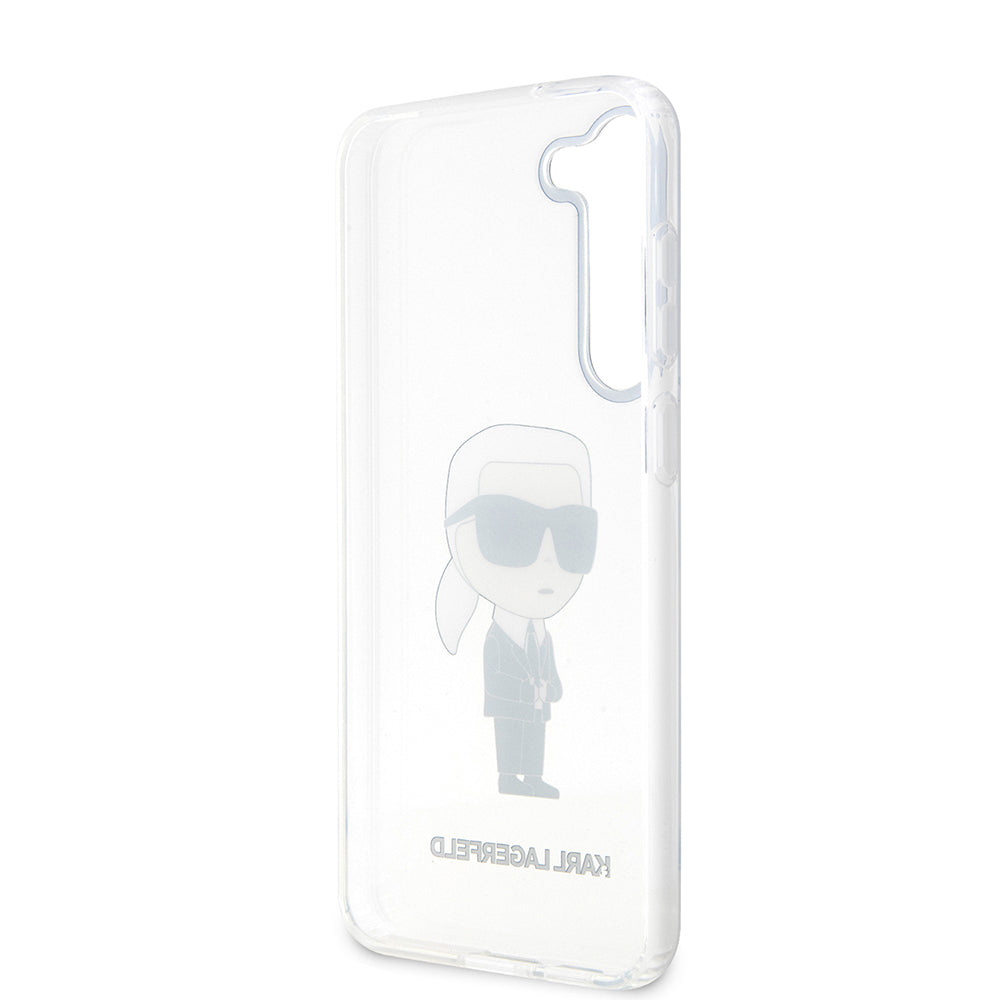 Etui na Samsung Galaxy S23 S911, Karl Lagerfeld, Ikonik Karl, Przezroczyste