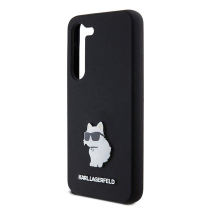 Etui na Samsung Galaxy S23 S911, Karl Lagerfeld, Silicone Choupette Metal, Czarne