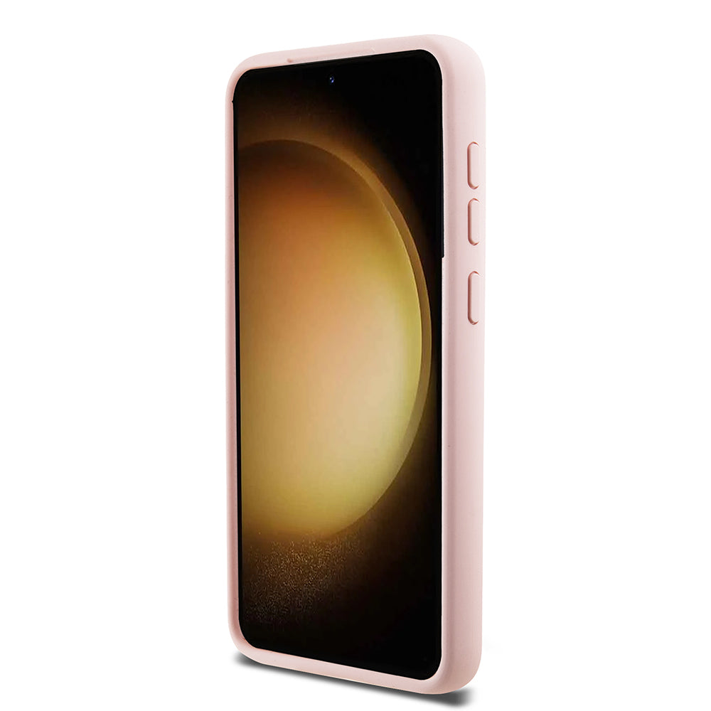 Etui na Samsung Galaxy S23 S911, Karl Lagerfeld, Silicone Choupette Metal, Różowy