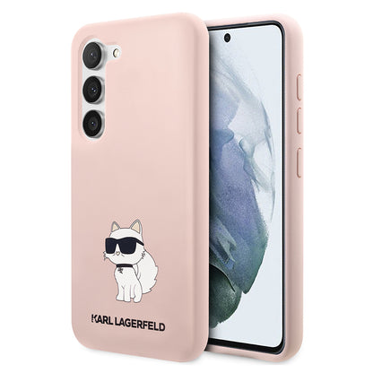 Etui na Samsung Galaxy S23 S911, Karl Lagerfeld, Silicone Choupette, Różowy