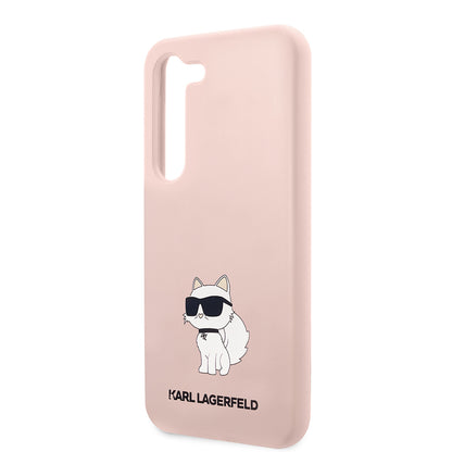 Etui na Samsung Galaxy S23 S911, Karl Lagerfeld, Silicone Choupette, Różowy