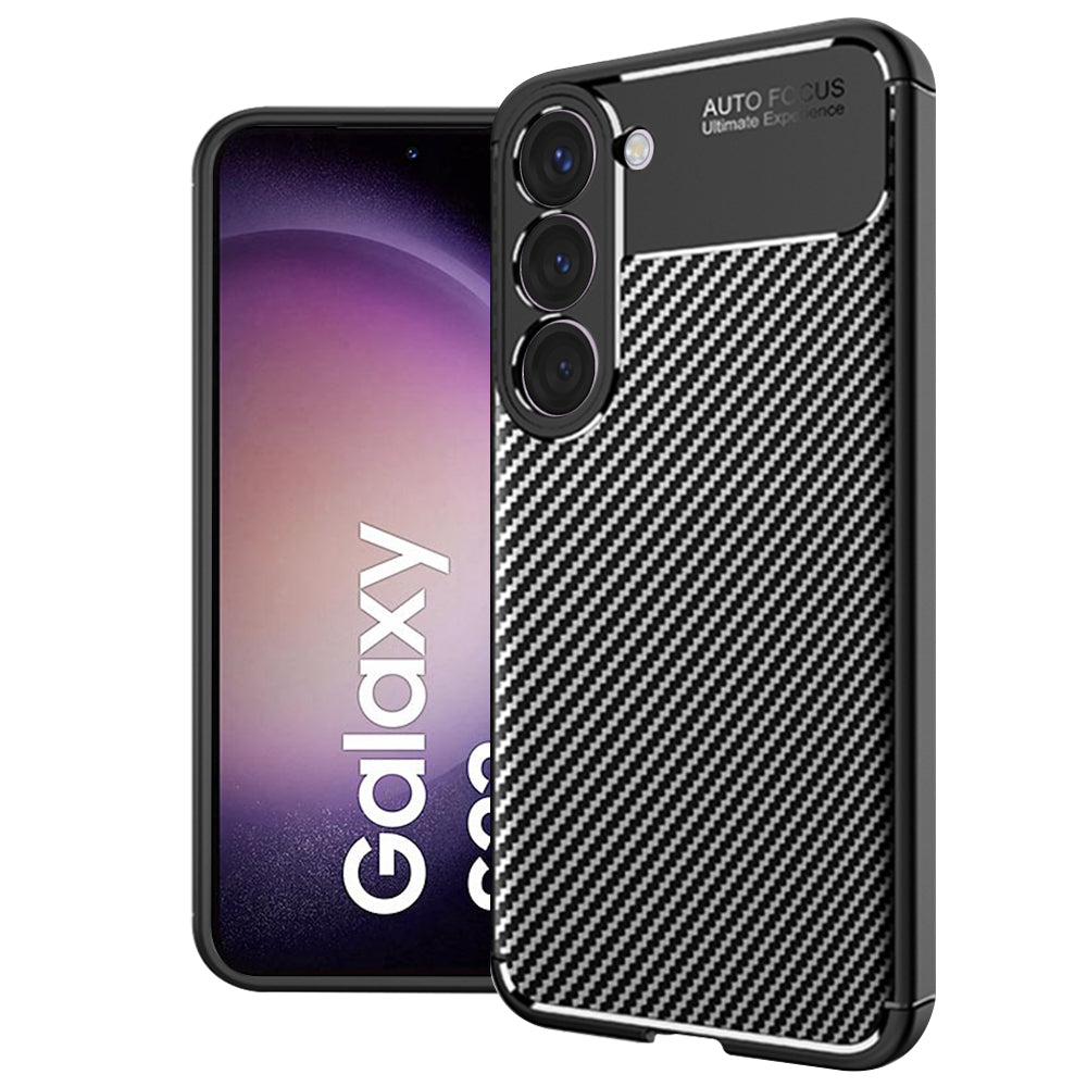 Case for Samsung Galaxy S23 S911, Techsuit, CarbonFiber, Black
