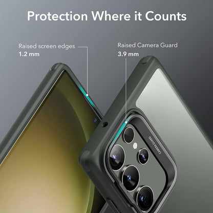 Case for Samsung Galaxy S23 Ultra S918, ESR, Classic Kickstand, Transparent Green