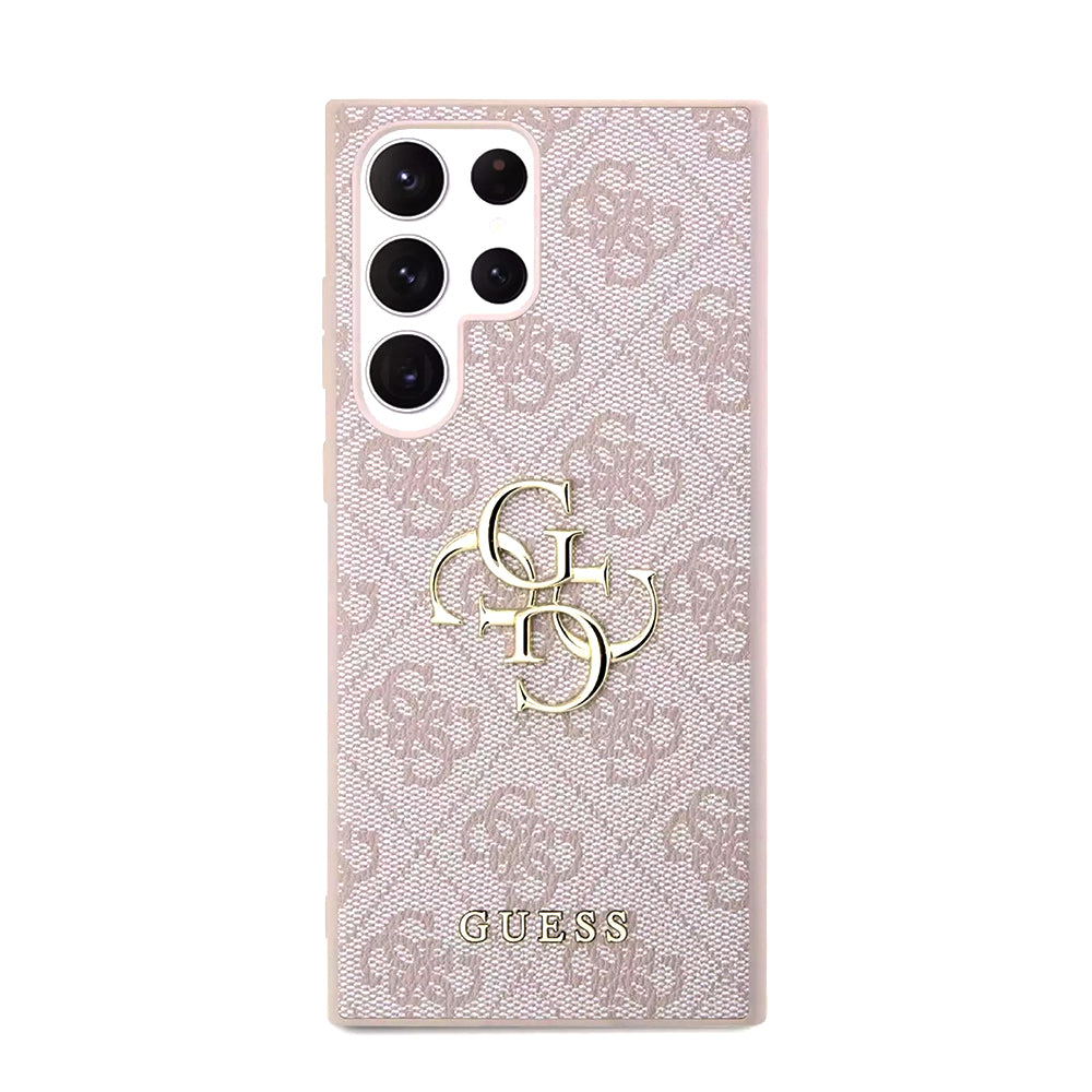 Etui na Samsung Galaxy S23 Ultra S918, Guess, 4G Big Logo, Różowy.