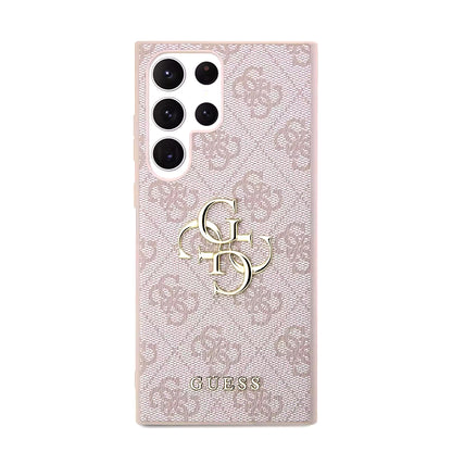 Etui na Samsung Galaxy S23 Ultra S918, Guess, 4G Big Logo, Różowy.