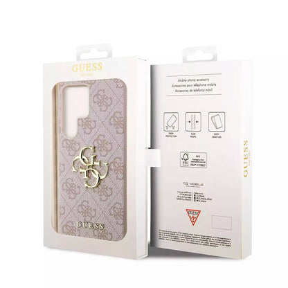 Etui na Samsung Galaxy S23 Ultra S918, Guess, 4G Big Logo, Różowy.