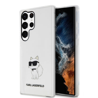 Etui na Samsung Galaxy S23 Ultra S918, Karl Lagerfeld, Ikonik Choupette, Przezroczyste