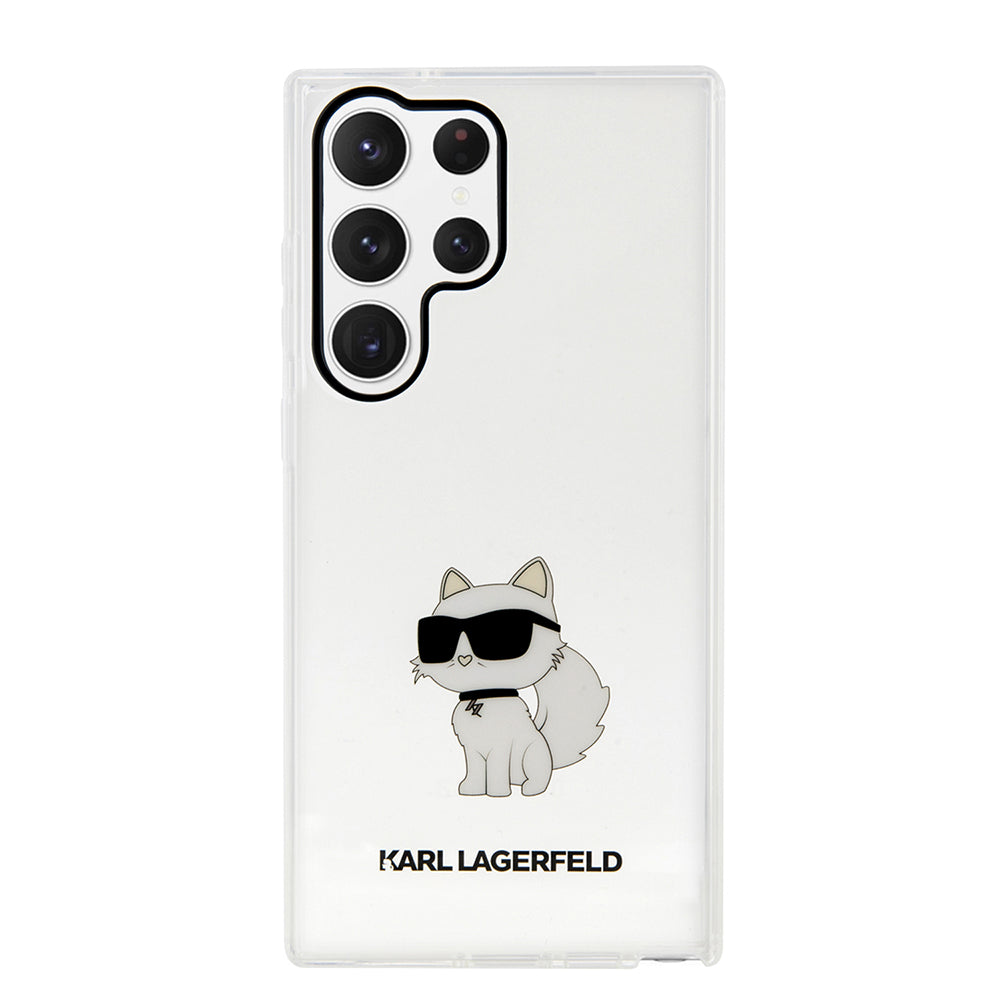 Etui na Samsung Galaxy S23 Ultra S918, Karl Lagerfeld, Ikonik Choupette, Przezroczyste