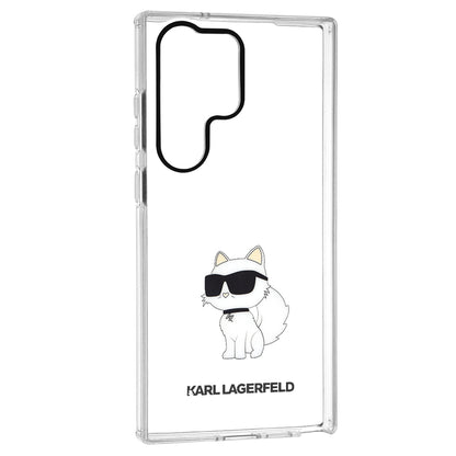 Etui na Samsung Galaxy S23 Ultra S918, Karl Lagerfeld, Ikonik Choupette, Przezroczyste