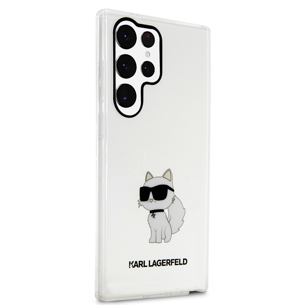 Etui na Samsung Galaxy S23 Ultra S918, Karl Lagerfeld, Ikonik Choupette, Przezroczyste