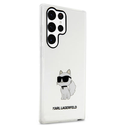 Etui na Samsung Galaxy S23 Ultra S918, Karl Lagerfeld, Ikonik Choupette, Przezroczyste