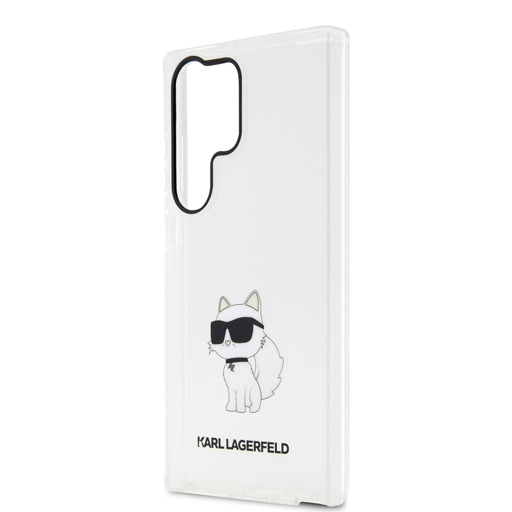 Etui na Samsung Galaxy S23 Ultra S918, Karl Lagerfeld, Ikonik Choupette, Przezroczyste