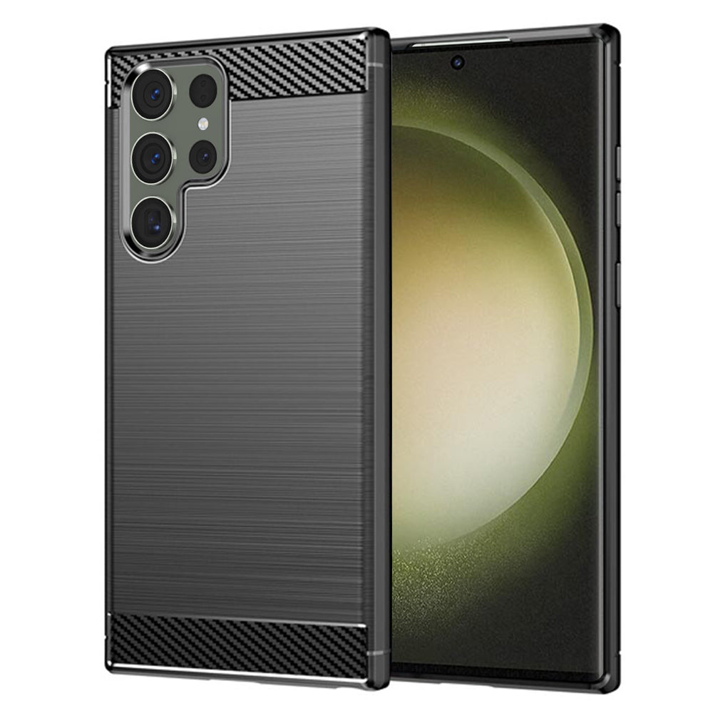Case for Samsung Galaxy S23 Ultra S918, Techsuit, Carbon, Black