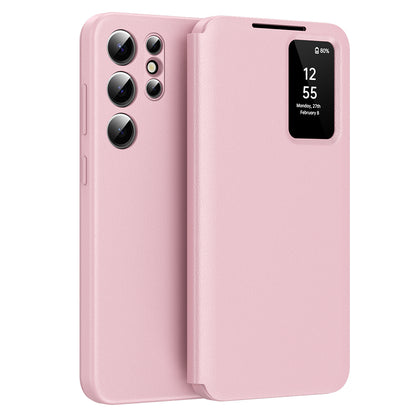Etui na Samsung Galaxy S23 Ultra S918, Techsuit, SmartView, Różowe