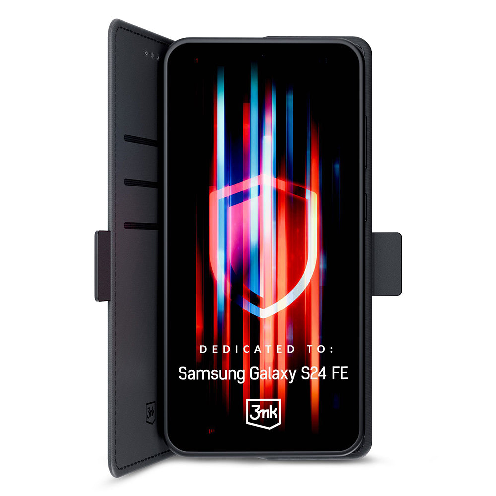 Etui na Samsung Galaxy S24 FE S721, 3MK, Portfel, Czarny