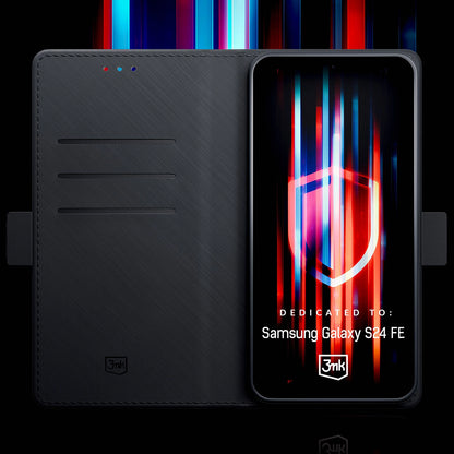 Etui na Samsung Galaxy S24 FE S721, 3MK, Portfel, Czarny