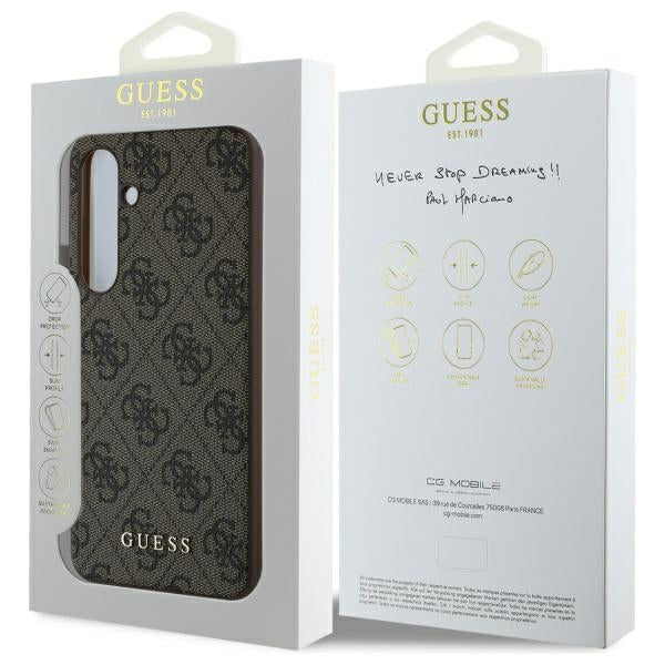 Etui na Samsung Galaxy S24 FE S721, Guess, 4G Charm, Brązowy