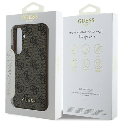 Etui na Samsung Galaxy S24 FE S721, Guess, 4G Charm, Brązowy