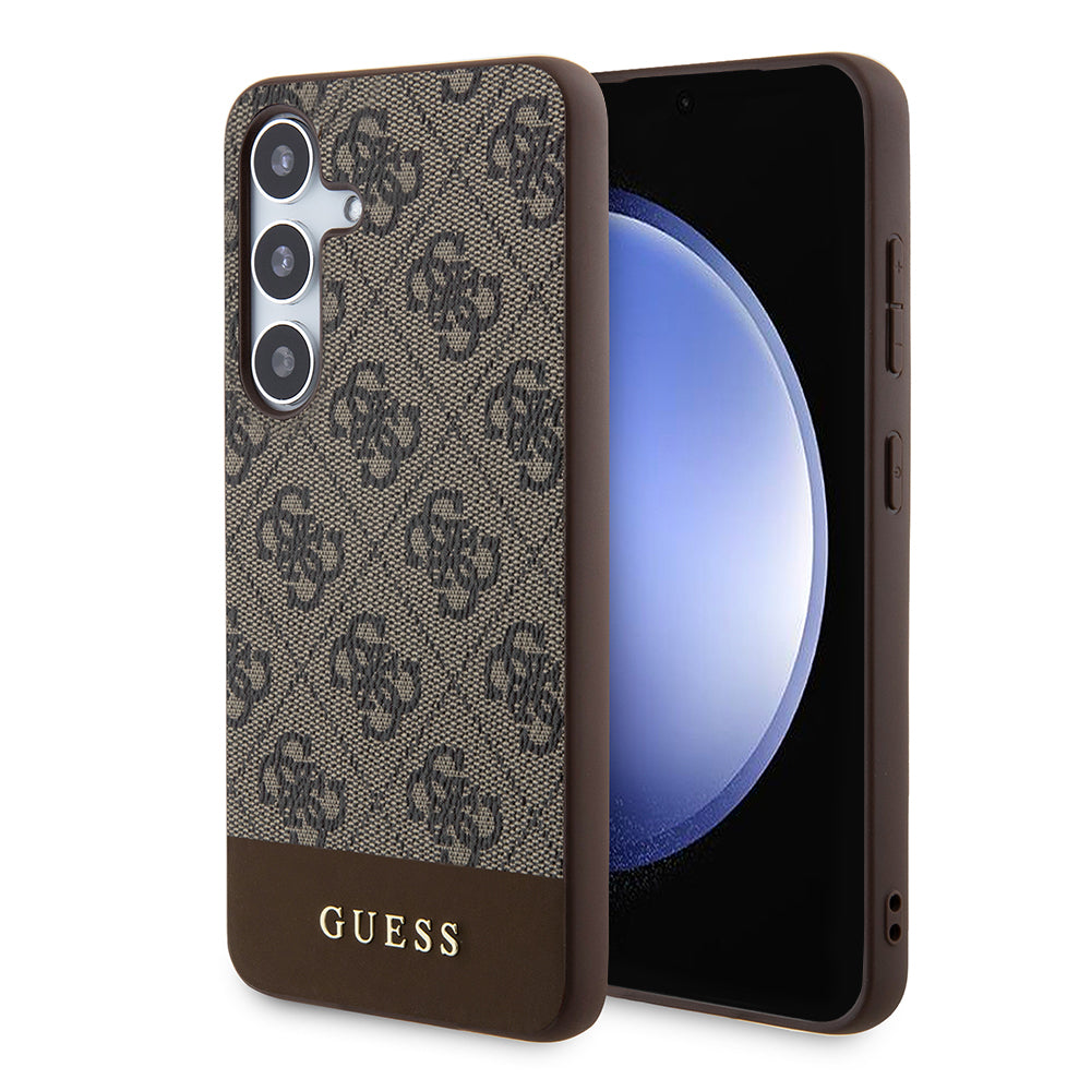 Etui na Samsung Galaxy S24+ S926, Guess, 4G Stripe, Brązowy