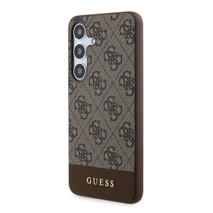 Etui na Samsung Galaxy S24+ S926, Guess, 4G Stripe, Brązowy