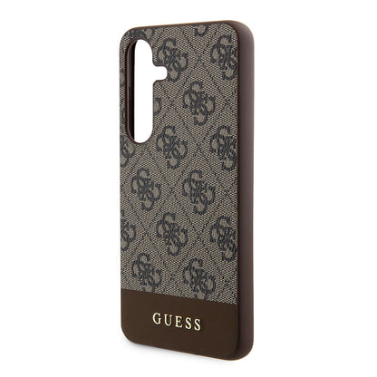 Etui na Samsung Galaxy S24+ S926, Guess, 4G Stripe, Brązowy