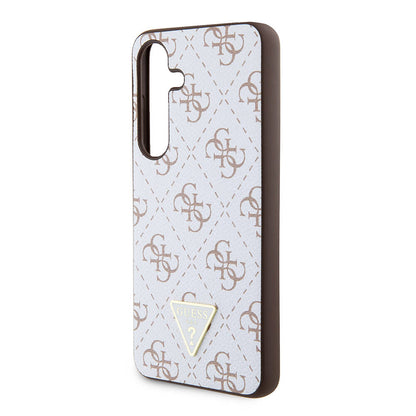 Etui na Samsung Galaxy S24+ S926, Guess, 4G Triangle Logo, Białe