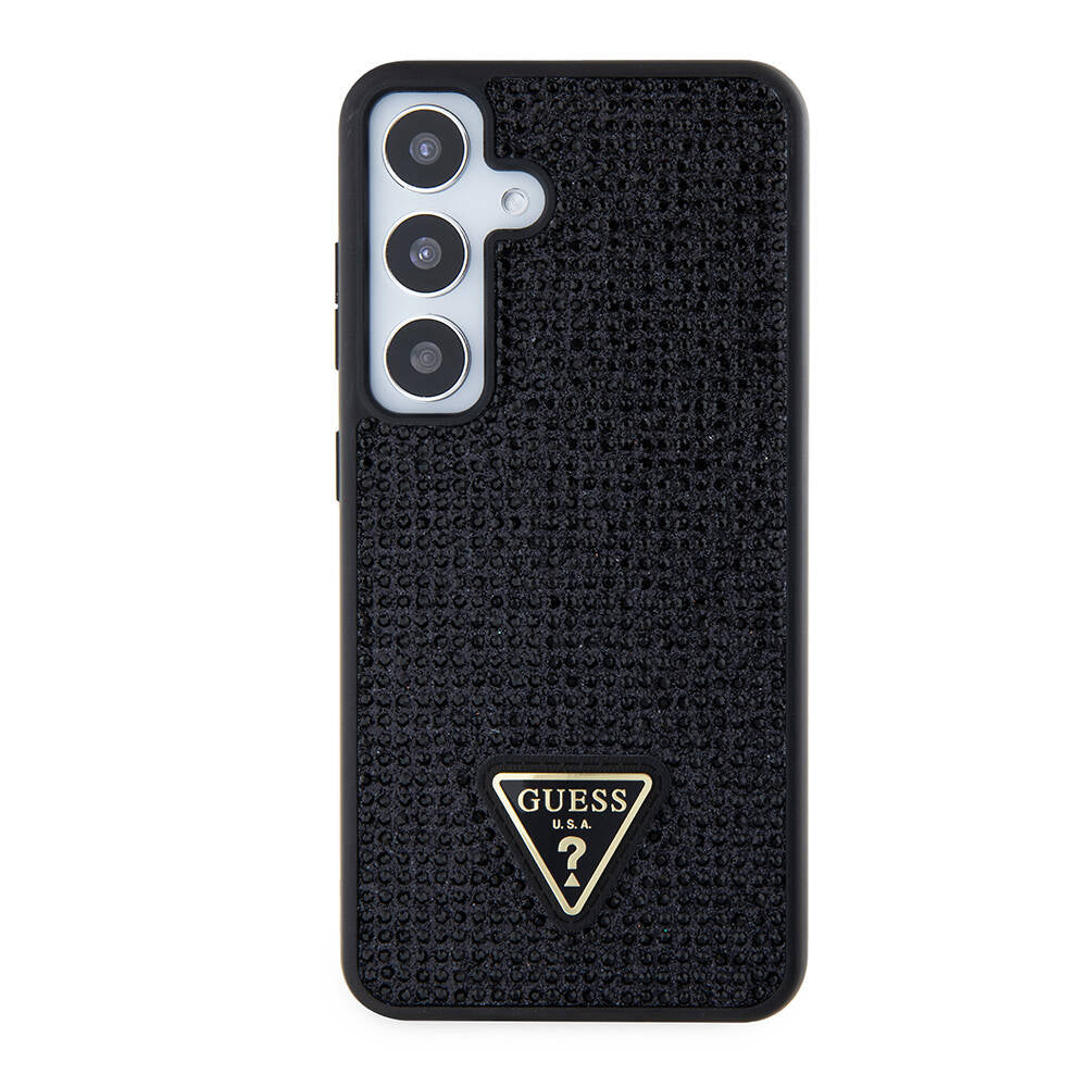 Etui na Samsung Galaxy S24+ S926, Guess, Rhinestone Triangle Logo, Czarne