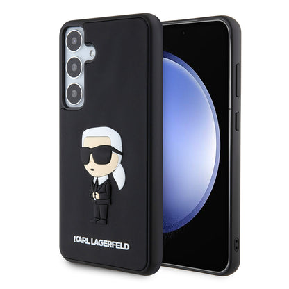 Etui na Samsung Galaxy S24+ S926, Karl Lagerfeld, 3D Rubber Ikonik Karl, Czarne