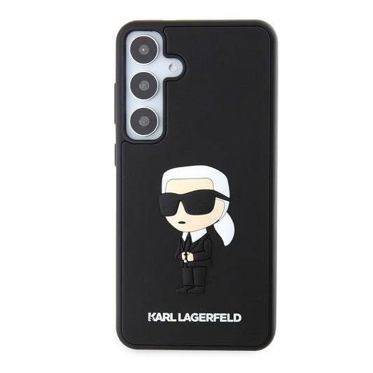 Etui na Samsung Galaxy S24+ S926, Karl Lagerfeld, 3D Rubber Ikonik Karl, Czarne