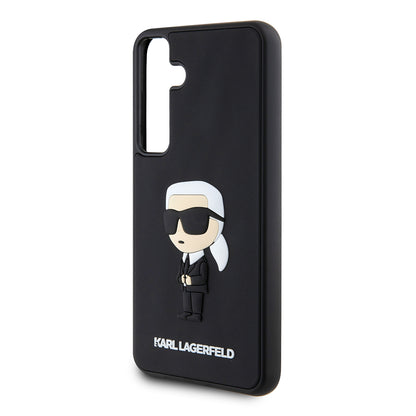 Etui na Samsung Galaxy S24+ S926, Karl Lagerfeld, 3D Rubber Ikonik Karl, Czarne