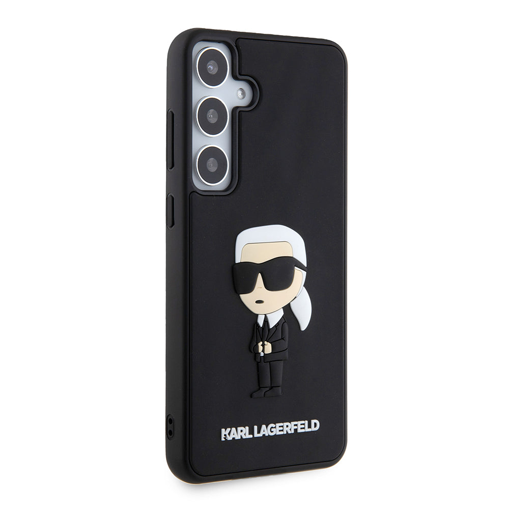 Etui na Samsung Galaxy S24+ S926, Karl Lagerfeld, 3D Rubber Ikonik Karl, Czarne