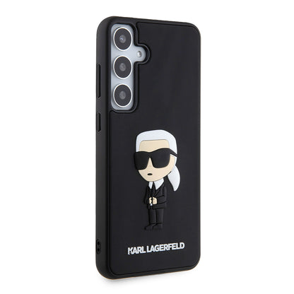 Etui na Samsung Galaxy S24+ S926, Karl Lagerfeld, 3D Rubber Ikonik Karl, Czarne
