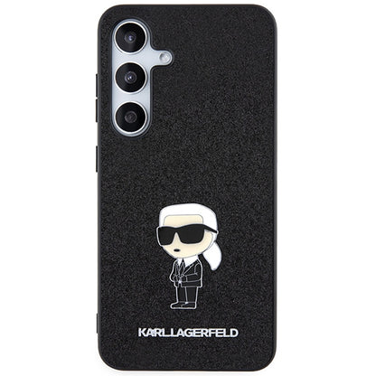 Etui na Samsung Galaxy S24+ S926, Karl Lagerfeld, Glitter Ikonik Karl Logo, Czarne