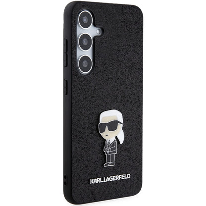 Etui na Samsung Galaxy S24+ S926, Karl Lagerfeld, Glitter Ikonik Karl Logo, Czarne