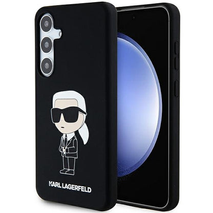 Etui na Samsung Galaxy S24+ S926, Karl Lagerfeld, Silicone Ikonik NFT, Czarne