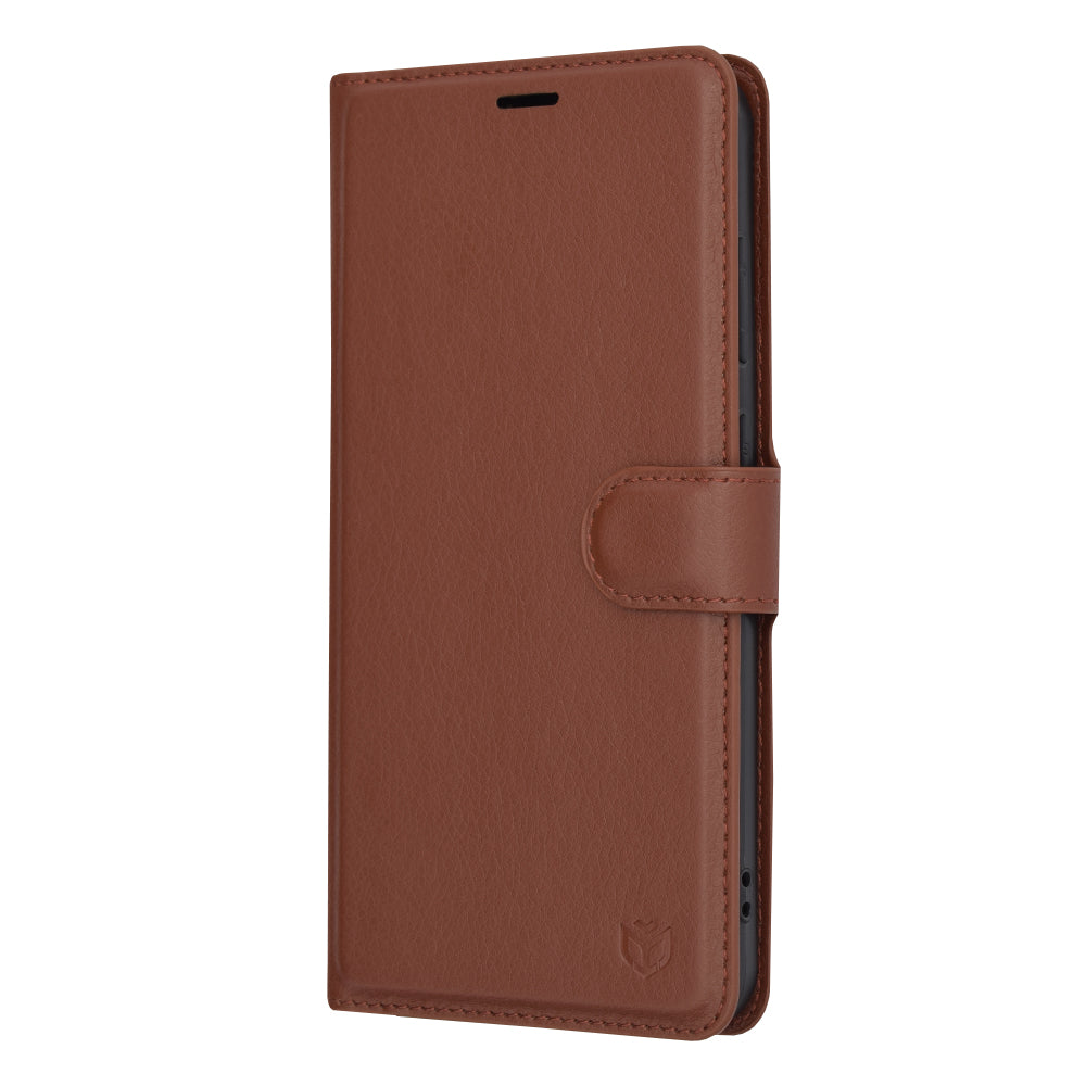 Case for Samsung Galaxy S24+ S926, Techsuit, Leather Folio, Brown