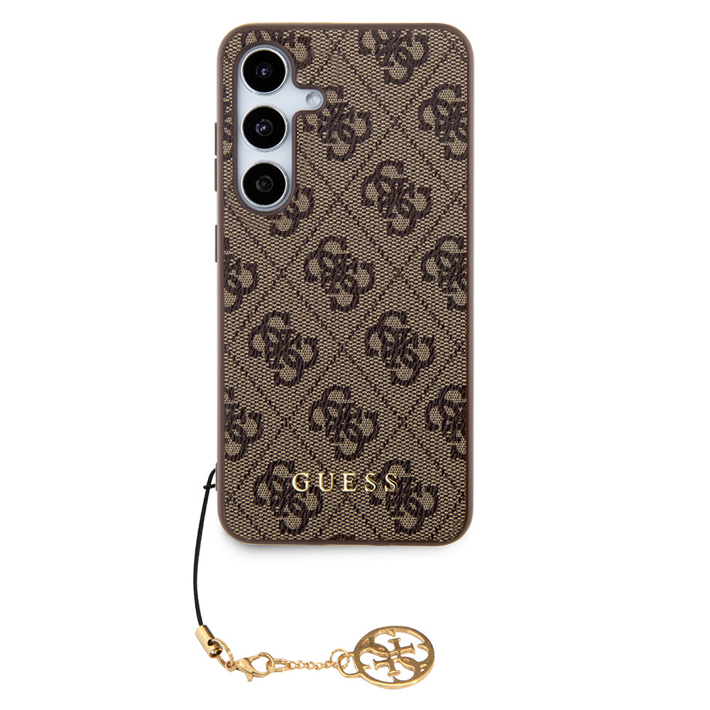 Etui na Samsung Galaxy S24 S921, Guess, 4G Charm, Brązowy