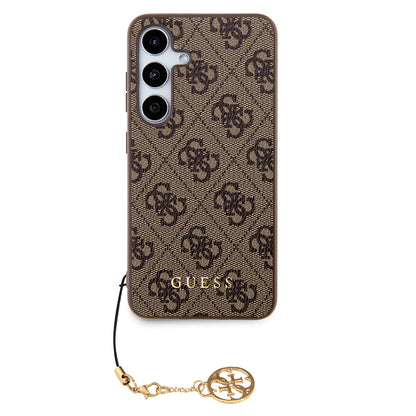 Etui na Samsung Galaxy S24 S921, Guess, 4G Charm, Brązowy