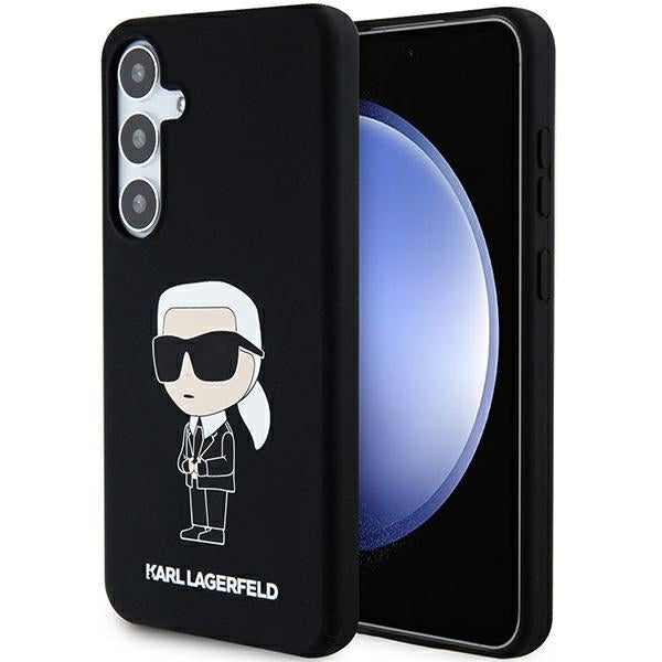 Etui na Samsung Galaxy S24 S921, Karl Lagerfeld, Silicone Ikonik NFT, Czarne